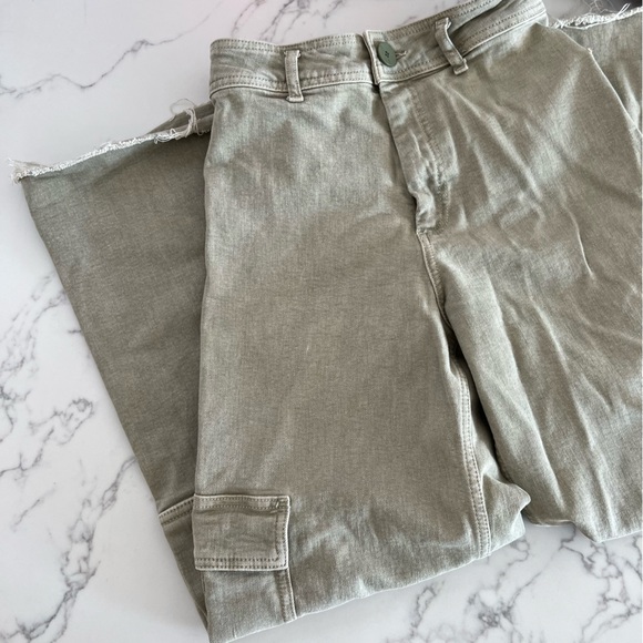 ZARA Marine Cargo Jeans – Size 4, Green - Picture 4 of 4